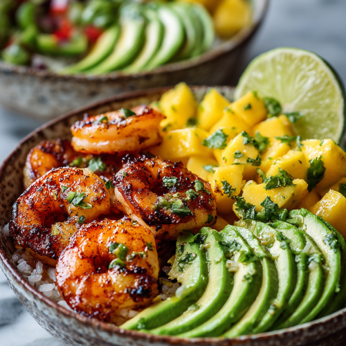 Shrimp and Mango Salsa Bowls