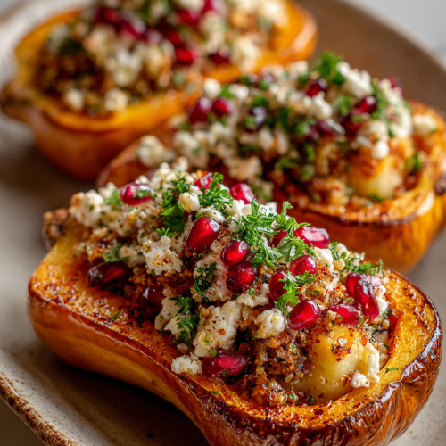 Simanim Stuffed Butternut Squash Recipe