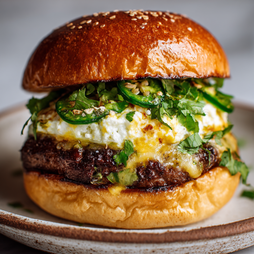 Smashed Jalapeno Cheese Burger Recipe