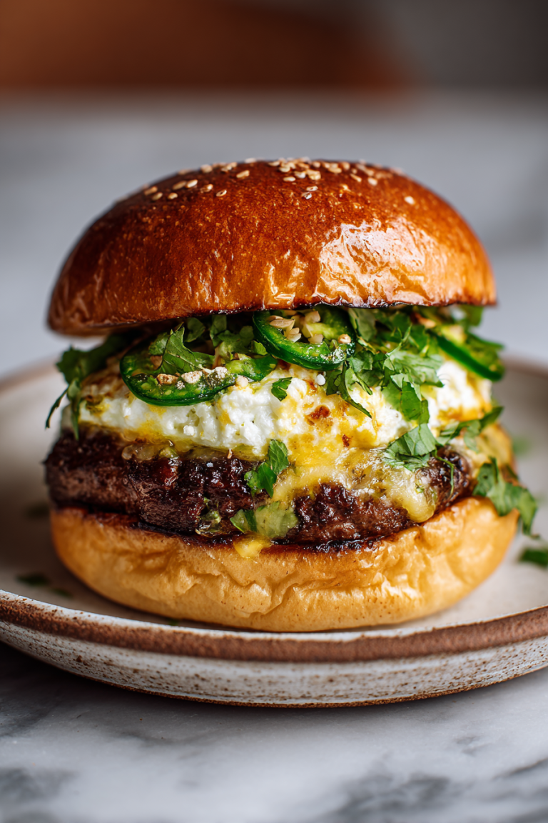 Smashed Jalapeno Cheese Burger Recipe