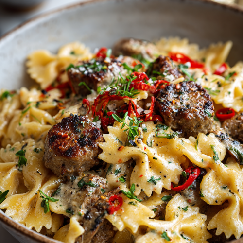 Spicy Cajun Beef Sausage Dinner