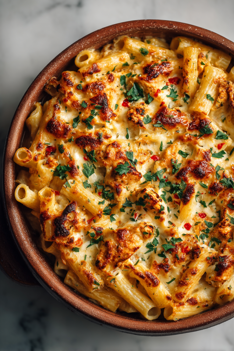 Spicy Cajun Chicken Rigatoni Bake