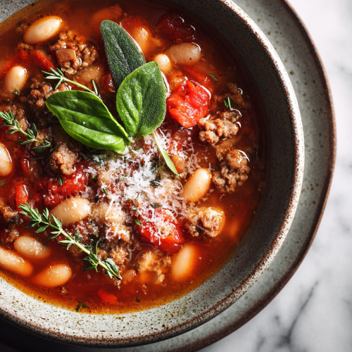 Spicy Italian Sausage and Bean Soup