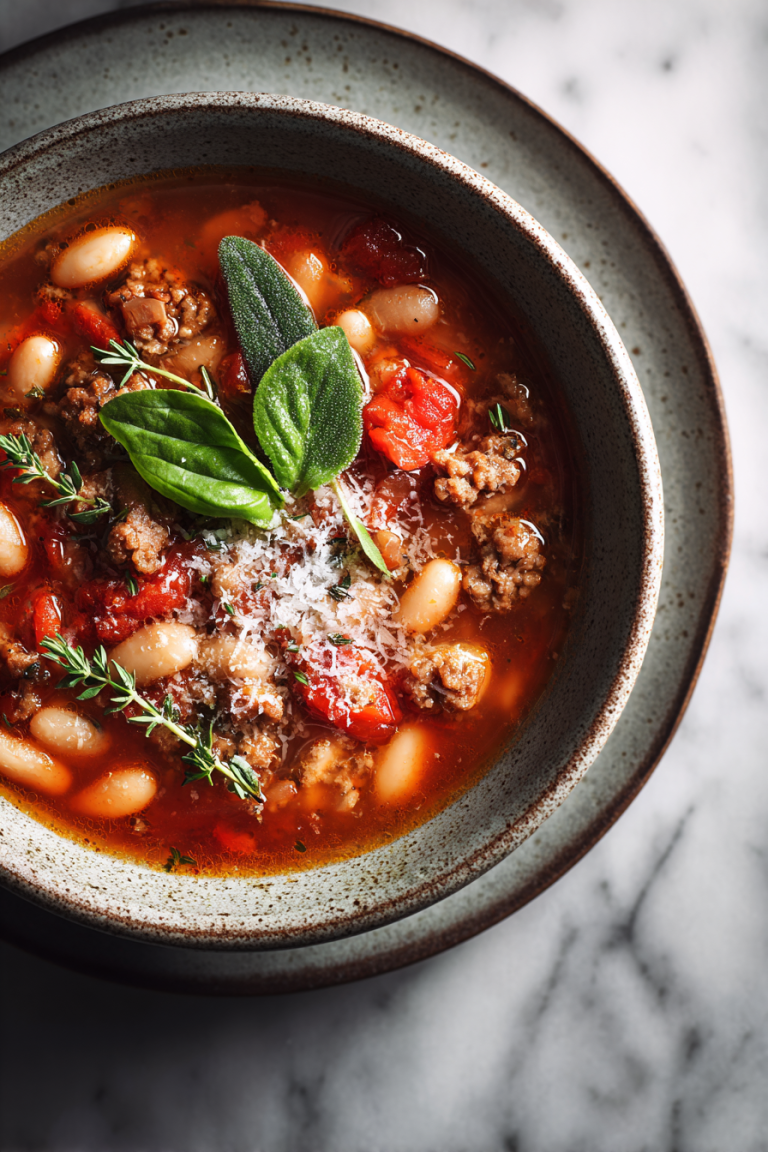Spicy Italian Sausage and Bean Soup