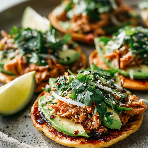 Spicy Tuna Avocado Tostadas