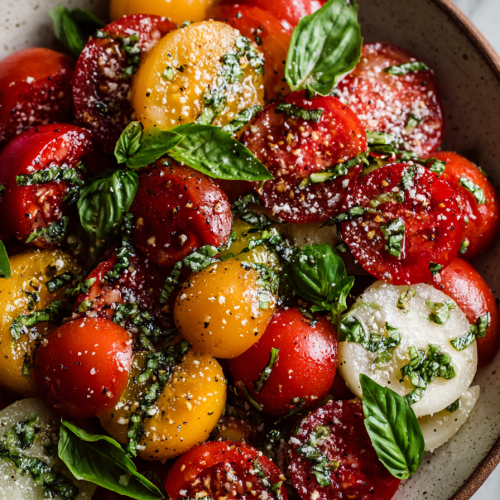 Summer Basil Tomato Salad Delight