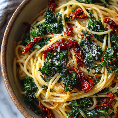 Sun-Dried Tomato Kale Pasta