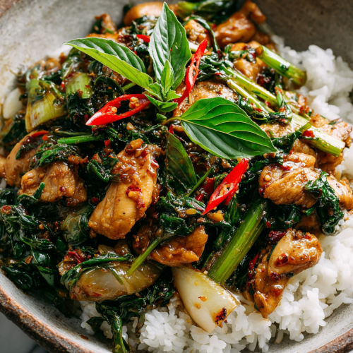 Thai Basil Chicken Stir Fry