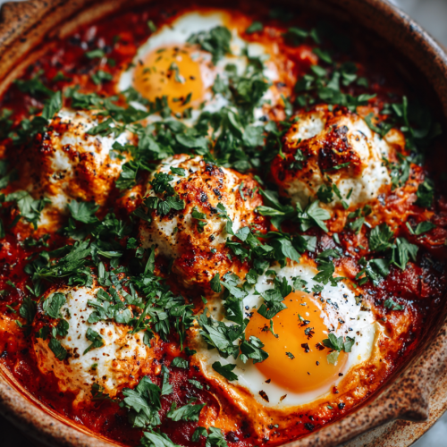 Vegan Shakshuka with Chickpea Dumplings
