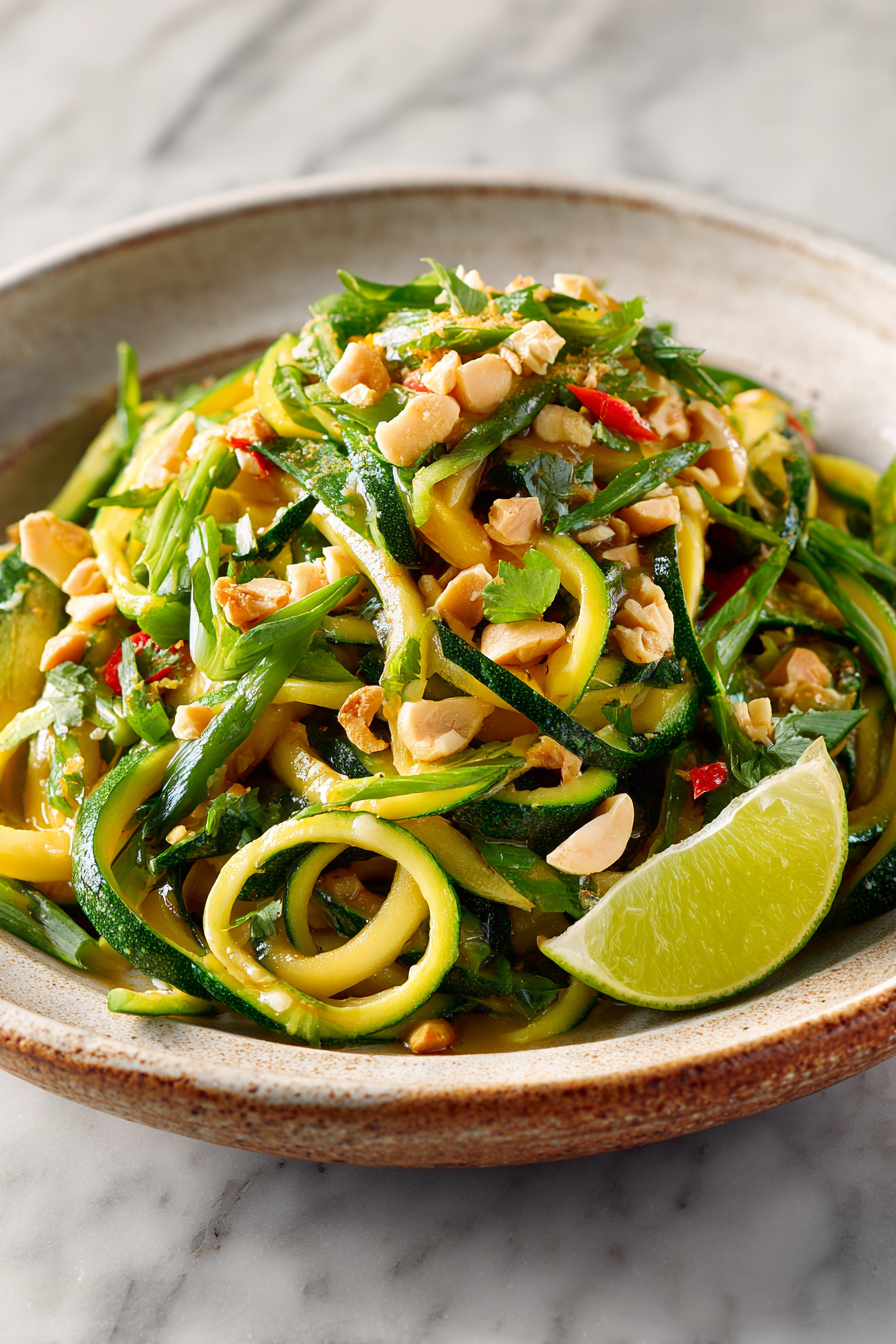 Zucchini Pad Thai Stir Fry